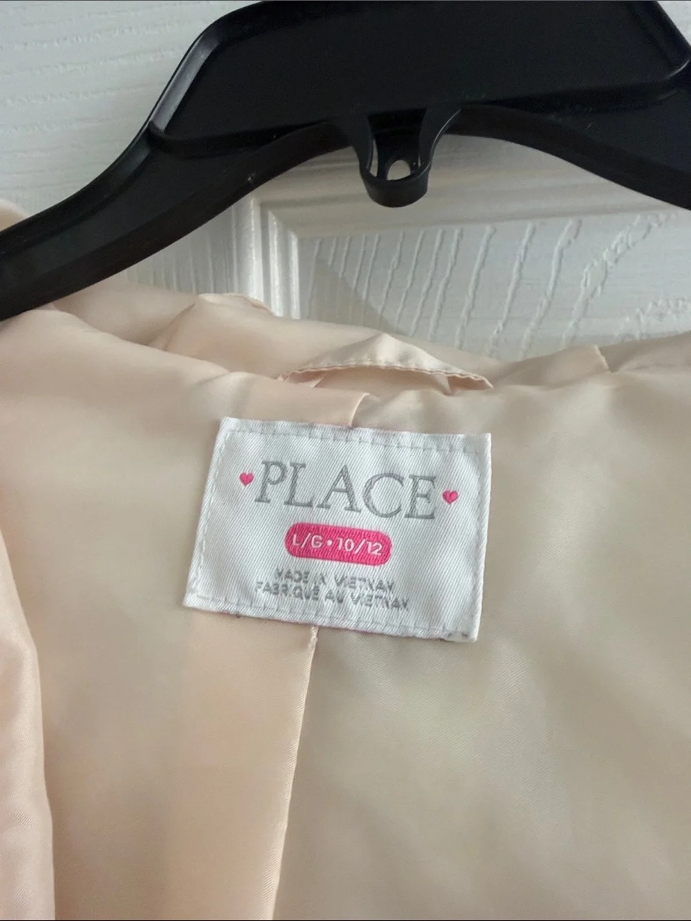 The Children's Place Pale Cream Quilted Puffer Jacket with Hood